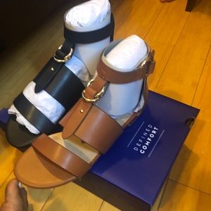 Beautiful black and brown faux Leather sandals